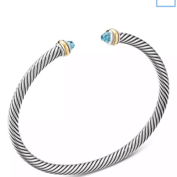 DAVID YURMAN BLUE TOPAZ Cable Classic Bracelet - Picture 2 of 9
